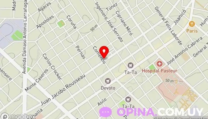 mapa de Indalo MVD Clínica ambulatoria en Montevideo