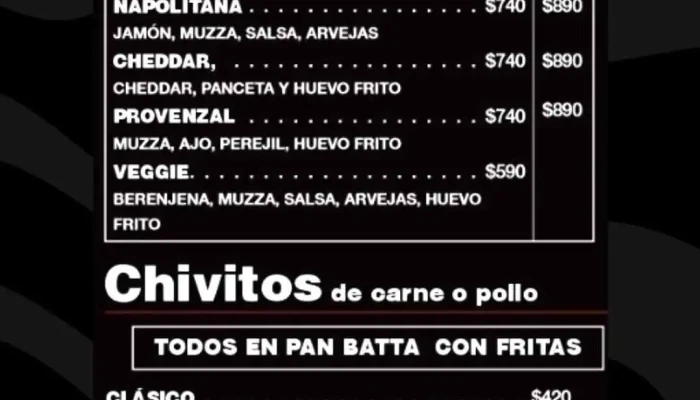 Indiana Restobar -  Menu - Ciudad de la Costa