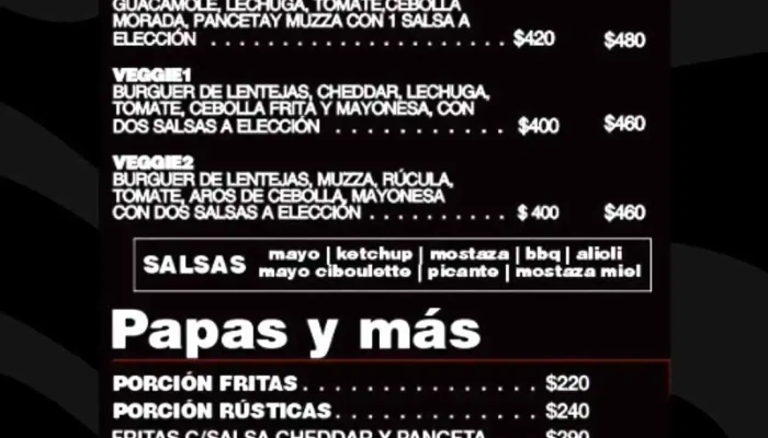 Indiana Restobar -  Papas Fritas - Ciudad de la Costa