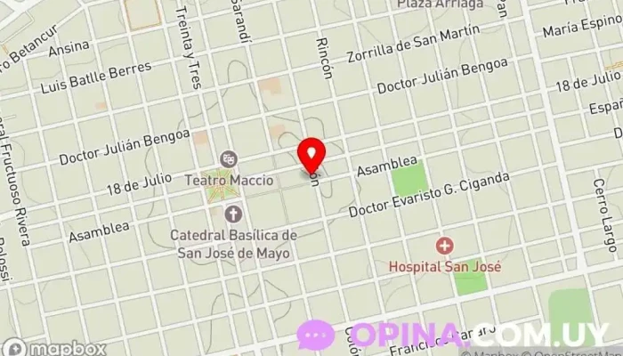 mapa de INEFOP SAN JOSÉ Oficina de la Administración en San José de Mayo