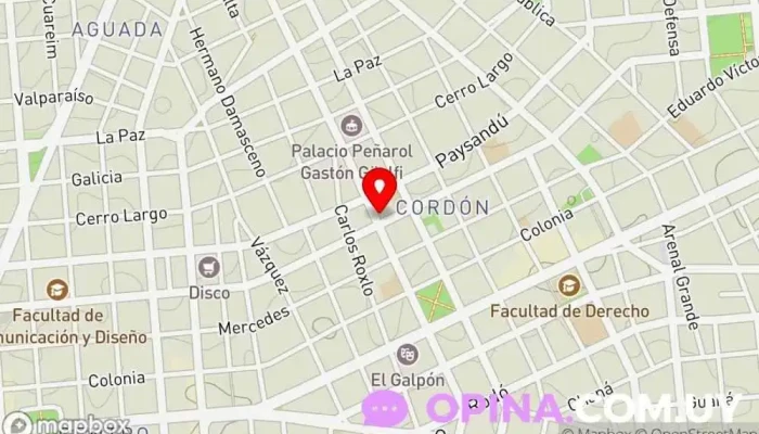 mapa de Infantozzi Tienda de manualidades y bellas artes en Montevideo