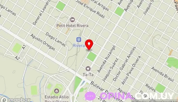 mapa de Info Papelería Papelería en Rivera