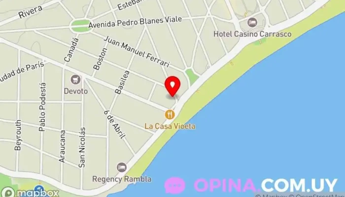 mapa de InfoCasas Consultor inmobiliario en Montevideo
