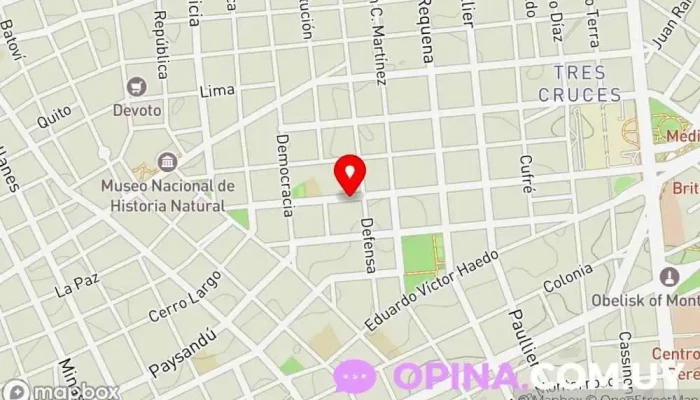 mapa de Ingles para el Exito Academia de idiomas en Montevideo