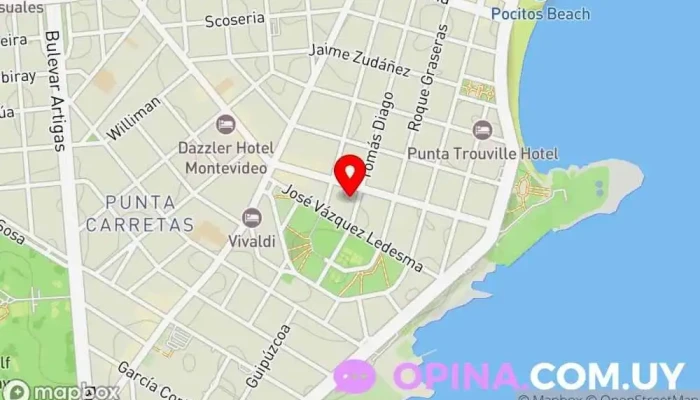 mapa de Inmoben Propiedades Agencia inmobiliaria en Montevideo