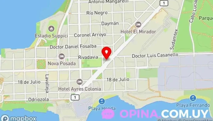 mapa de Inmobiliaria Bonaudi & Asociados Agencia inmobiliaria en Col. del Sacramento