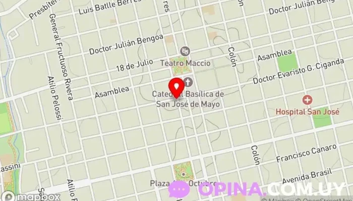 mapa de Inmobiliaria Bozzolasco Agencia inmobiliaria en San José de Mayo