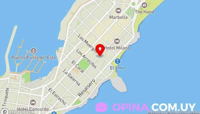 mapa de Inmobiliaria Braglia Agentes inmobiliarios en Punta del Este