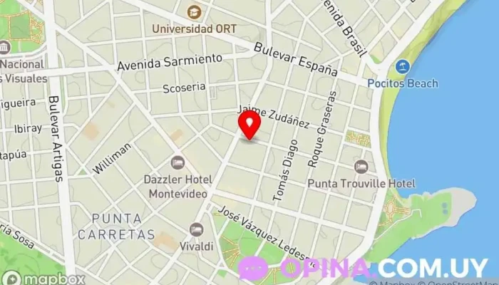 mapa de Inmobiliaria Cánepa & Cánepa Montevideo Agentes inmobiliarios en Montevideo