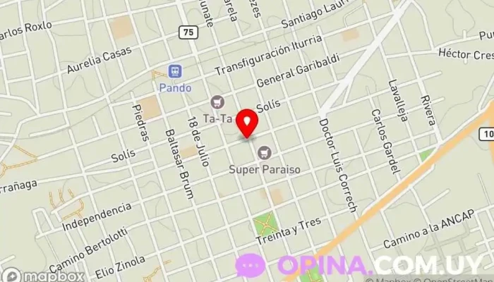 mapa de Inmobiliaria Del Centro Empresa de administración de propiedades, Agentes inmobiliarios en Pando