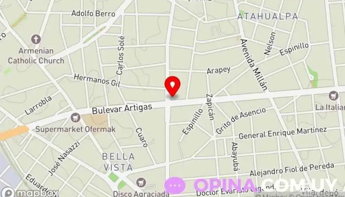 mapa de Inmobiliaria Ifer & Olivera Agencia inmobiliaria en Montevideo