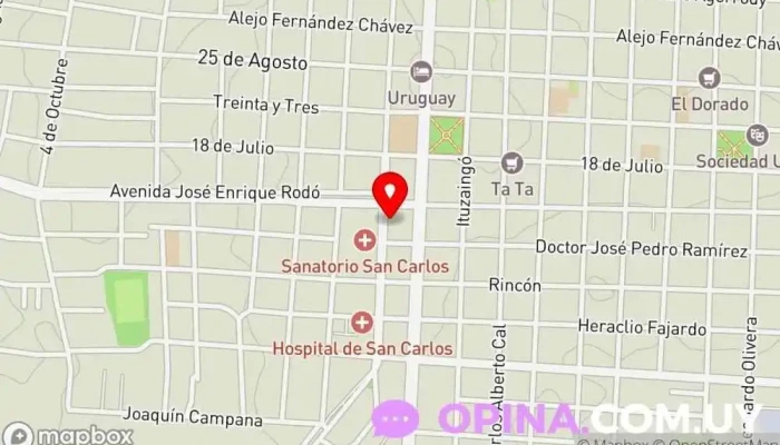 mapa de Inmobiliaria La Terminal Administrador de la propiedad en San Carlos