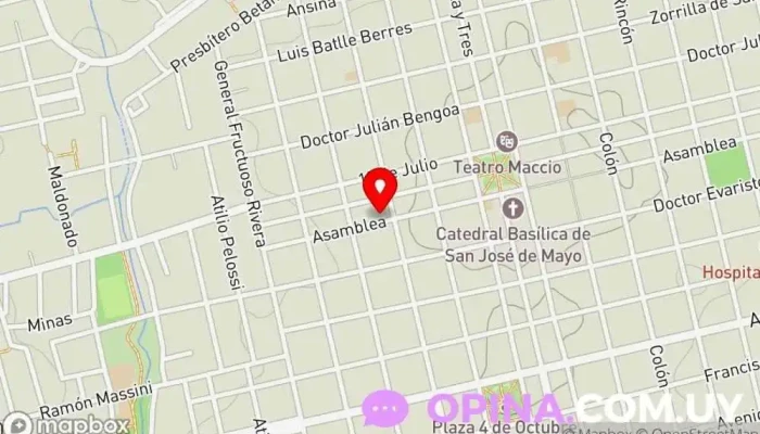 mapa de Inmobiliaria Mario Cedrani Agencia inmobiliaria en San José de Mayo