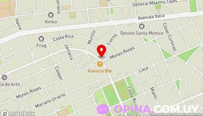 mapa de Inmobiliaria Mones Roses Inmobiliaria en Montevideo
