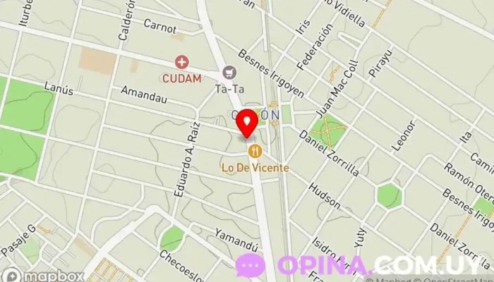 mapa de Inmobiliaria PASSADORE Comercio en Montevideo