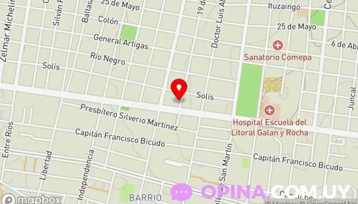 mapa de Inmobiliaria RIO Agencia inmobiliaria en Paysandú