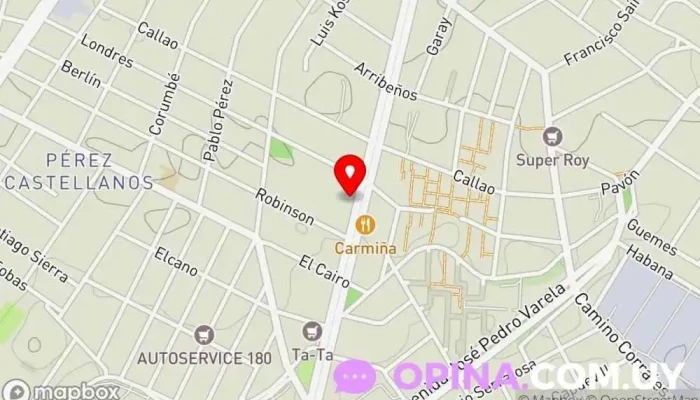 mapa de Inmobiliaria Rodríguez hnos Agentes inmobiliarios en Montevideo