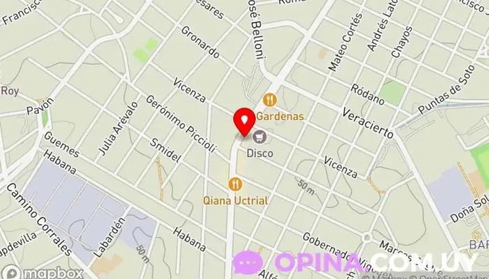 mapa de Inmobiliaria Vargas Agencia inmobiliaria en Montevideo