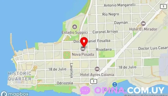 mapa de Inspección Departamental de Educación Primaria Escuela en Col. del Sacramento