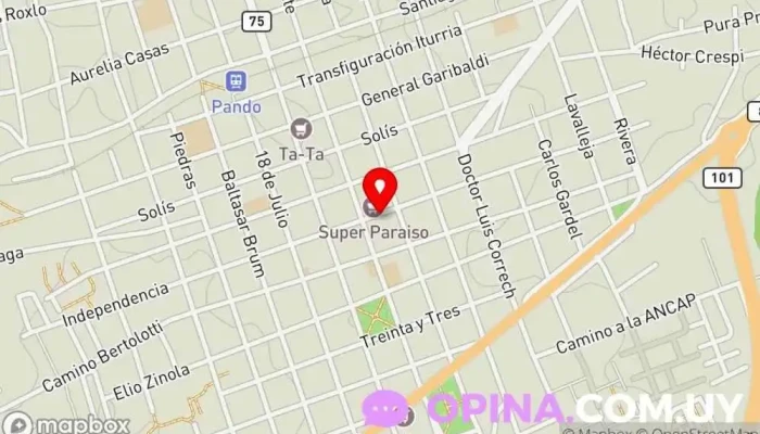 mapa de Instituto Anglo Academia de inglés en Barros Blancos