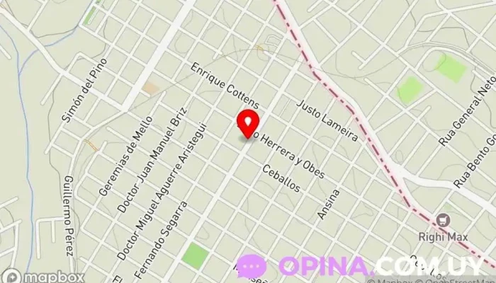 mapa de Instituto Británico anexo Academia de inglés en Rivera