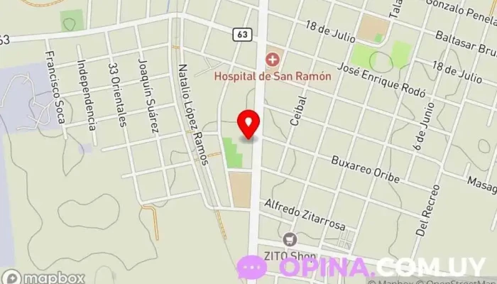 mapa de Instituto de Formación Docente de San Ramón Escuela comunitaria en San Ramón