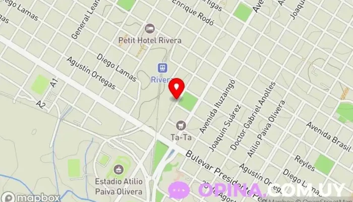 mapa de Instituto de Formación Docente Universidad en Rivera