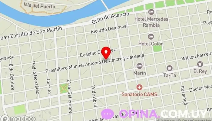 mapa de Instituto De Formación Docente Centro de formación en Mercedes