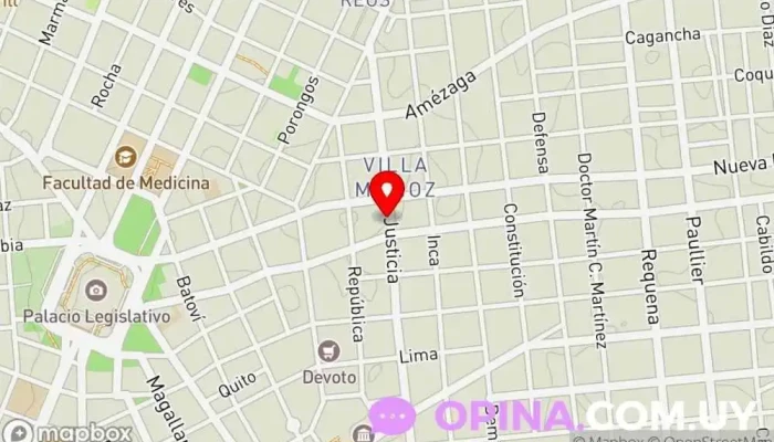 mapa de Instituto de Inglés Academia de inglés en Montevideo