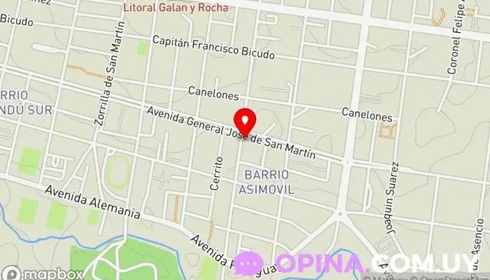 mapa de Instituto de rehabilitacion Canada Médico en Paysandú