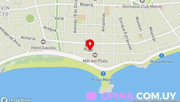 mapa de Instituto Dickens Malvín Academia de inglés en Montevideo