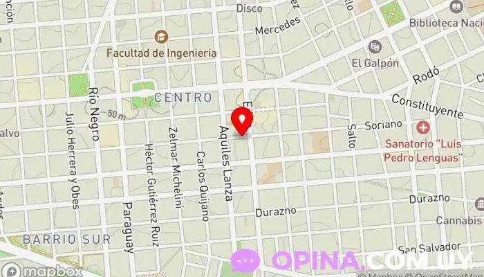 mapa de Instituto FÉNIX Institución educativa, Clínica de psicopedagogía en Montevideo