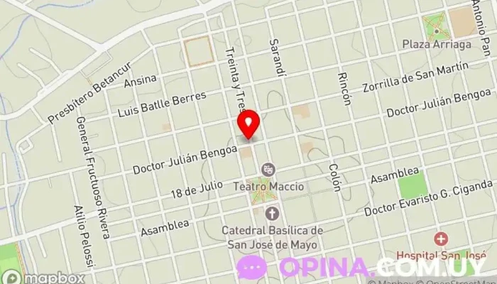 mapa de Instituto Histórico Cultural y Museo de Bellas Artes de de San José Museo, Arte, Museo de arte, Servicio de restauración artística, Museo de historia, Atracción turística en San José de Mayo