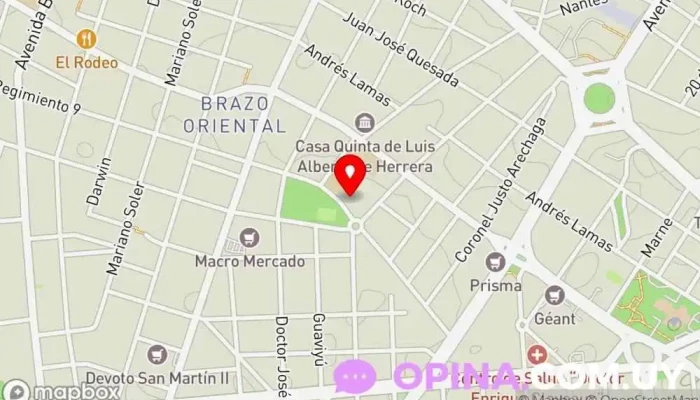 mapa de Instituto Superior Brazo Oriental Escuela técnica en Montevideo