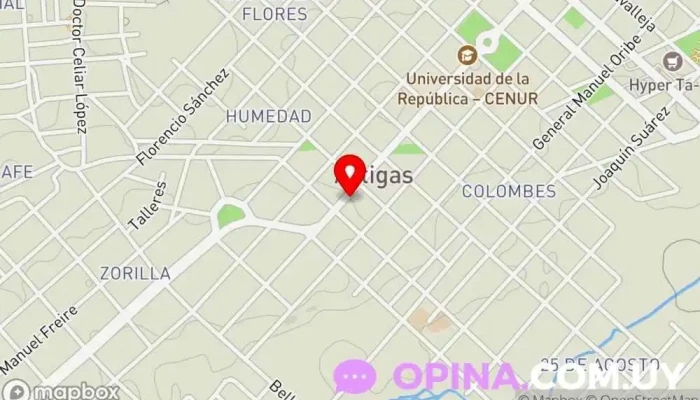 mapa de Instituto Uruguayo Brasilero I.U.B Institución educativa en Artigas