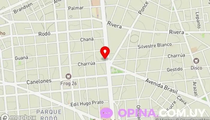 mapa de Integración AFAP Institución financiera en Montevideo