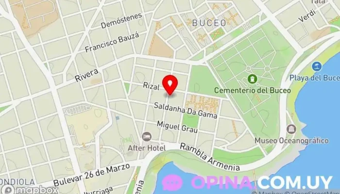 mapa de IPM Clínica psiquiátrica en Montevideo