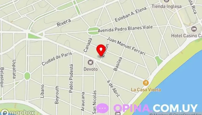 mapa de Iruleguy Propiedades Agencia inmobiliaria en Montevideo