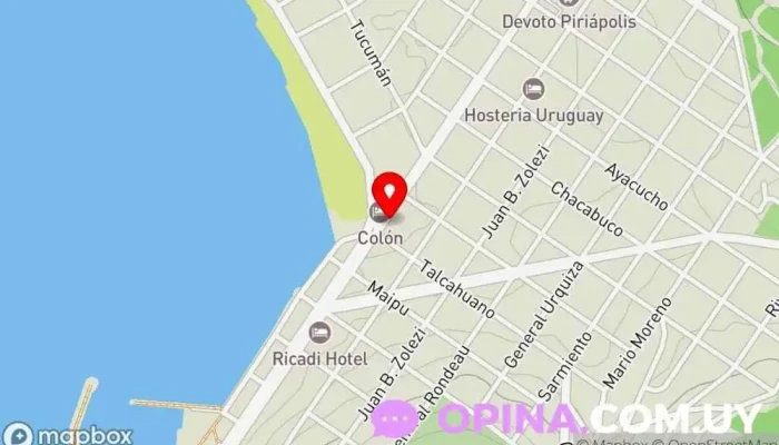 mapa de Jacqueline Moreira Inmobiliaria Agencia inmobiliaria en Piriápolis