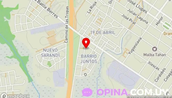 mapa de Jardín 393 Centro de educación preescolar en Montevideo