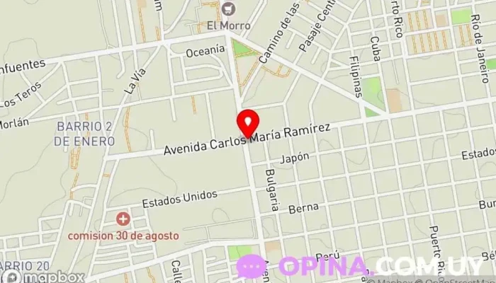 mapa de Jardin De Infantes GARABATOS Escuela en Montevideo