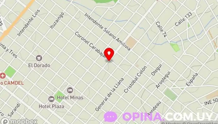 mapa de Jardín de Infantes N 109 Escuela en Minas