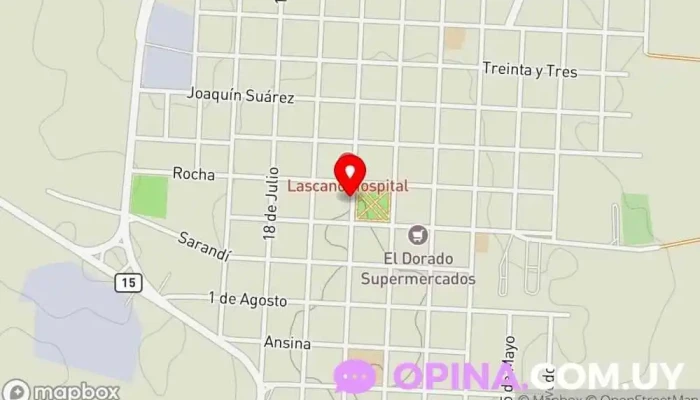 mapa de Jardín de Infantes N° 101 Escuela en Lascano