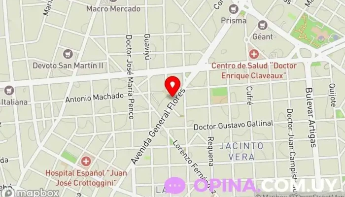 mapa de Jardín de Infantes N° 301 Jardín de infancia en Montevideo