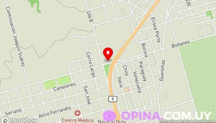 mapa de Jardín de Infantes N° 89 Bella Unión Escuela en Bella Unión