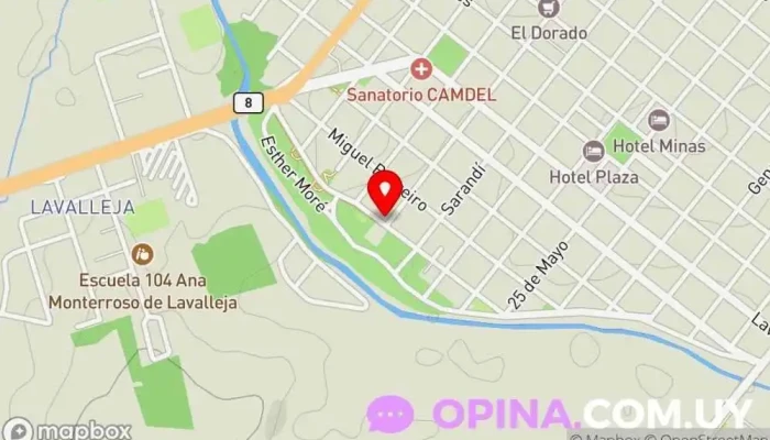 mapa de Jardín de Infantes Nro. 111 Escuela en Minas