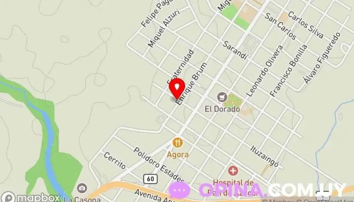 mapa de Jardin de infantes número 83 Pan de Azúcar Maldonado Escuela en Pan de Azúcar