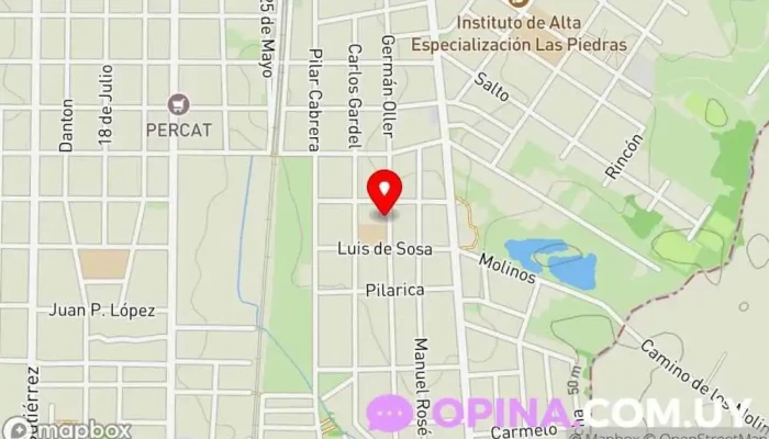 mapa de Jardín educación inicial 288 Escuela en Las Piedras