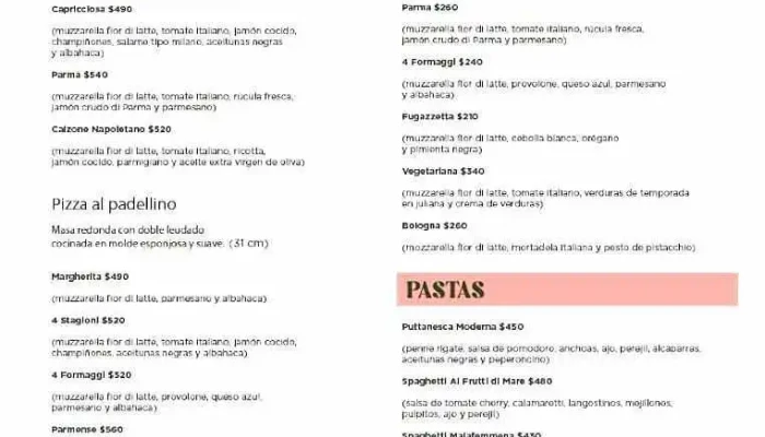 Jardin Gastronomico Almenara Mall Menu - Ciudad de la Costa