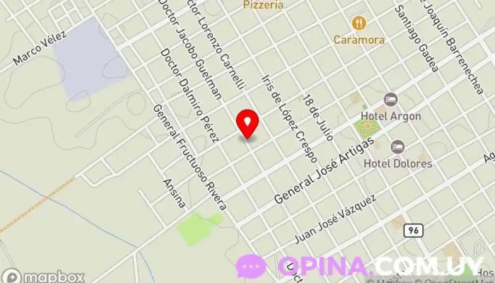 mapa de JOAFEL Tienda de Libros Librería en Dolores